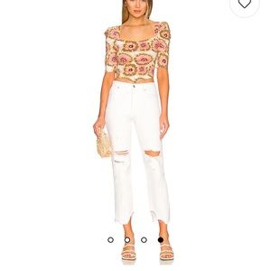 NWT Free People White Boyfriend Jeans